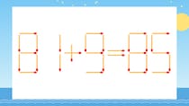 【マッチ棒クイズ】1本だけ動かして正しい式に：81+9=85？