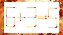 【マッチ棒クイズ】1本だけ動かして正しい式に：6＋3＝5？