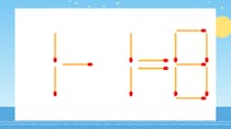 【マッチ棒クイズ】1本だけ動かして正しい式に：1-1=8？