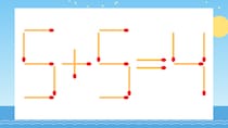 【マッチ棒クイズ】1本だけ動かして正しい式に：5+5=4？