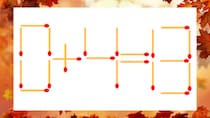 【マッチ棒クイズ】1本だけ動かして正しい式に：0＋4＝13？