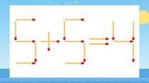 【マッチ棒クイズ】1本だけ動かして正しい式に：5+5=4？