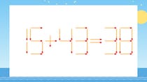 【マッチ棒クイズ】1本だけ動かして正しい式に：15+43=38？