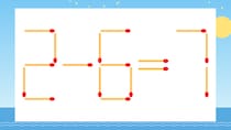 【マッチ棒クイズ】1本だけ動かして正しい式に：2-6=7？