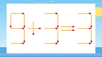 【マッチ棒クイズ】1本だけ動かして正しい式に：9+3=3？