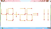 【マッチ棒クイズ】1本だけ動かして正しい式に：49+26=11？
