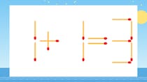 【マッチ棒クイズ】1本だけ動かして正しい式に：1+1=3？