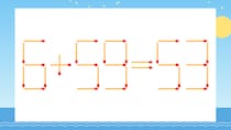 【マッチ棒クイズ】1本だけ動かして正しい式に：6+59=53？