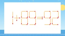 【マッチ棒クイズ】1本だけ動かして正しい式に：1+89=92？
