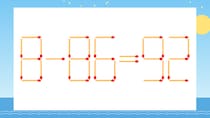【マッチ棒クイズ】1本だけ動かして正しい式に：8-86=92？