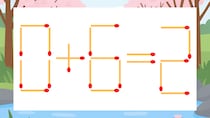 【マッチ棒クイズ】1本だけ動かして正しい式に：0+6=2？