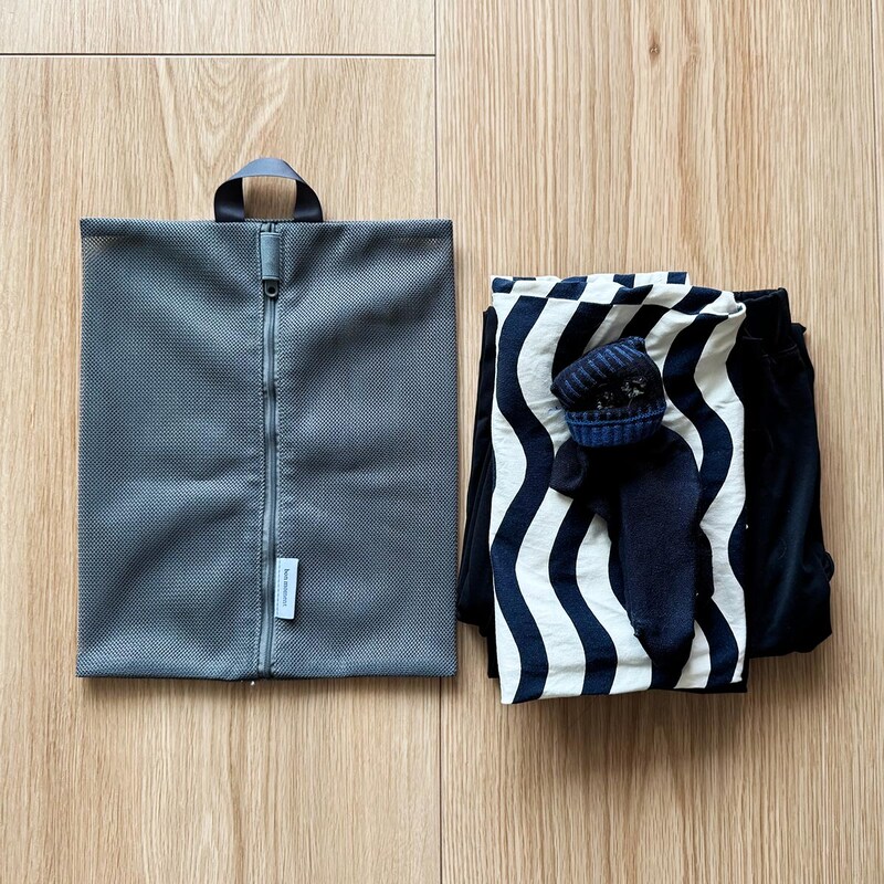 旅やジム、ヨガのお供にも!洗濯機ポンッができる「メッシュトラベルポーチ」でプチストレスを解決