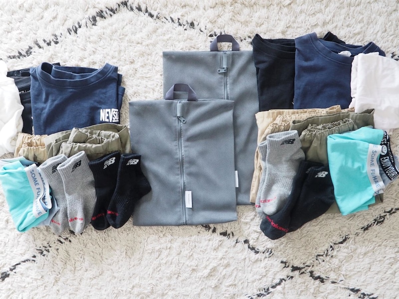面倒な後片付けが一手間減る！「洗濯ネットになる衣類ポーチ」で旅行後の荷ほどきが快適に