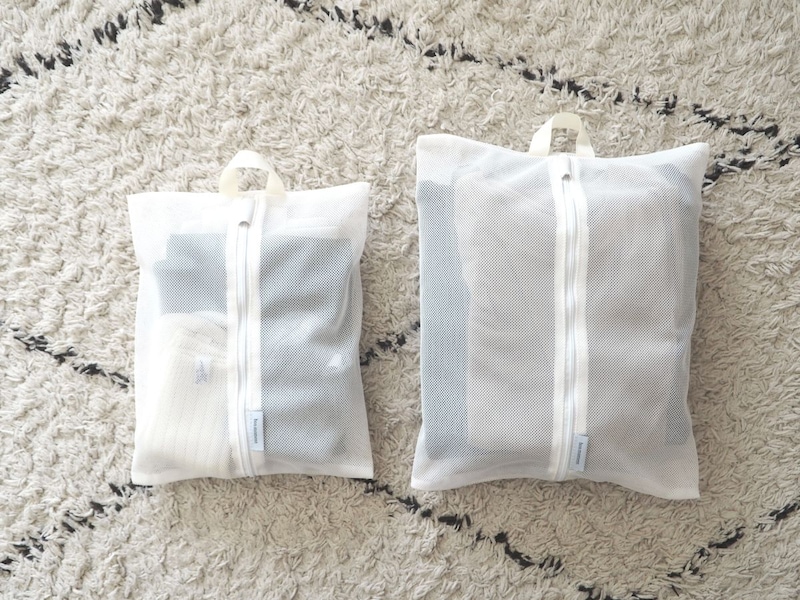 面倒な後片付けが一手間減る！「洗濯ネットになる衣類ポーチ」で旅行後の荷ほどきが快適に