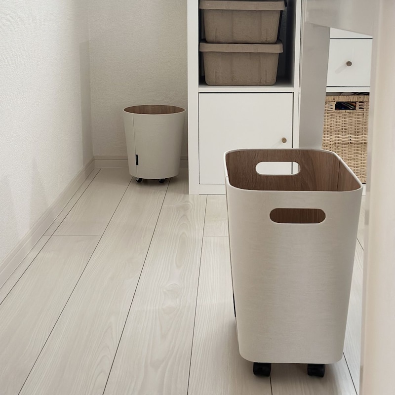 揃えると、景観ととのう。キャスター付き収納と並べたい「動かせるゴミ箱」のある風景【インスタグラマーさんのもの選び】