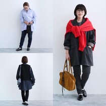 リピーターさん御用達、裏パウダー起毛の「あったかスリムパンツ」スタッフ3人の着用レポート