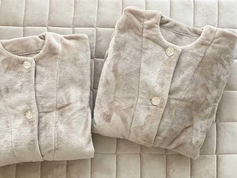 親子でおそろい。冬の部屋着にマイクロファイバー素材の「着る毛布」をプラス。