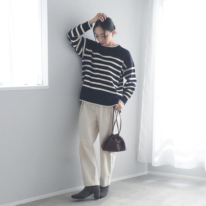 ボーダー好きさん必見！今冬ヘビロテできる「お手入れ激らくニット」スタッフ試着レポート