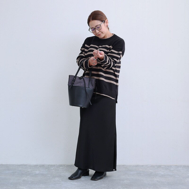 ボーダー好きさん必見！今冬ヘビロテできる「お手入れ激らくニット」スタッフ試着レポート