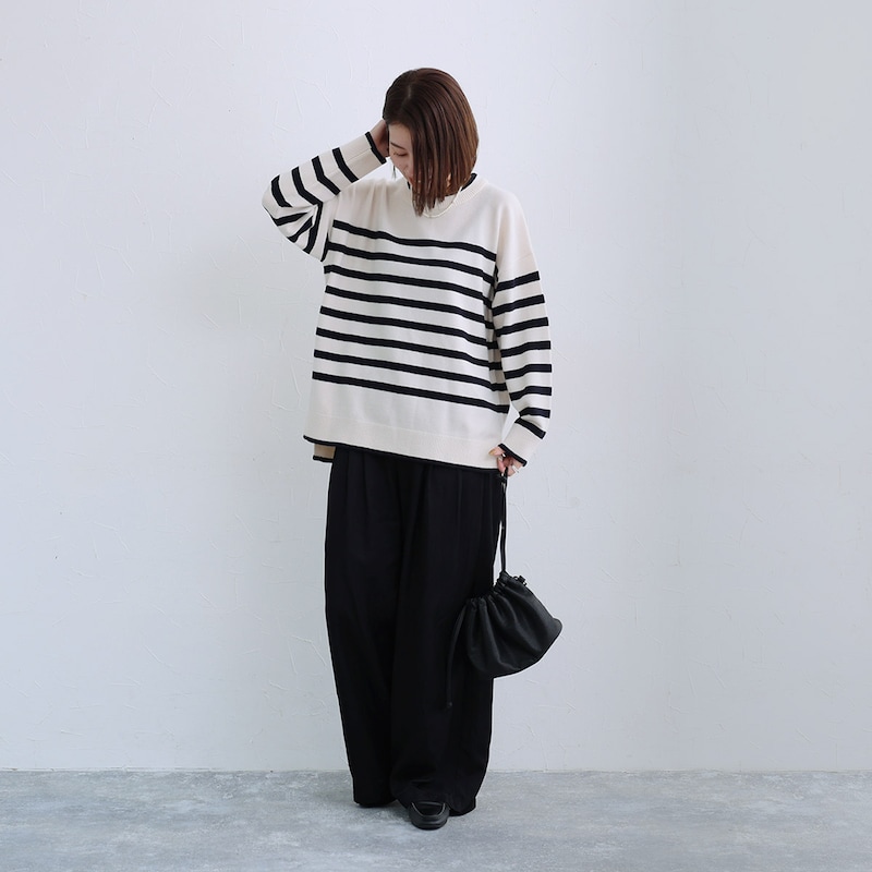 ボーダー好きさん必見！今冬ヘビロテできる「お手入れ激らくニット」スタッフ試着レポート