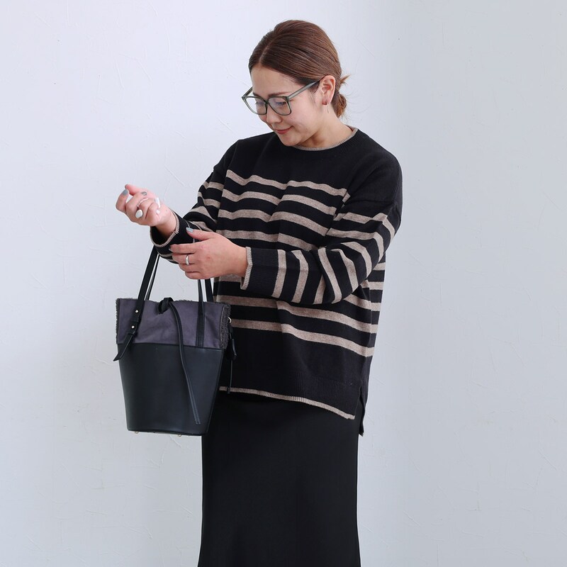 ボーダー好きさん必見！今冬ヘビロテできる「お手入れ激らくニット」スタッフ試着レポート