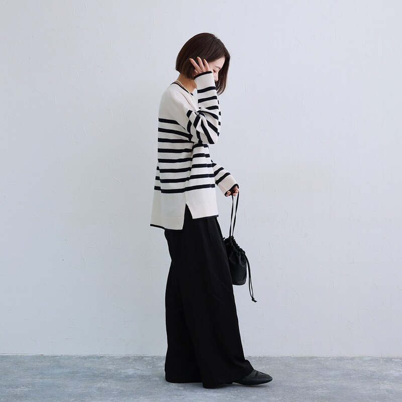 ボーダー好きさん必見！今冬ヘビロテできる「お手入れ激らくニット」スタッフ試着レポート