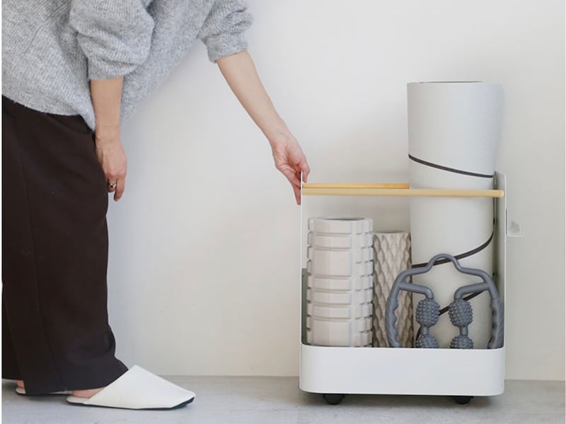 「やるぞ！」と思ったらすぐ取れるフィットネス収納。スタッフが実際に使ってみました