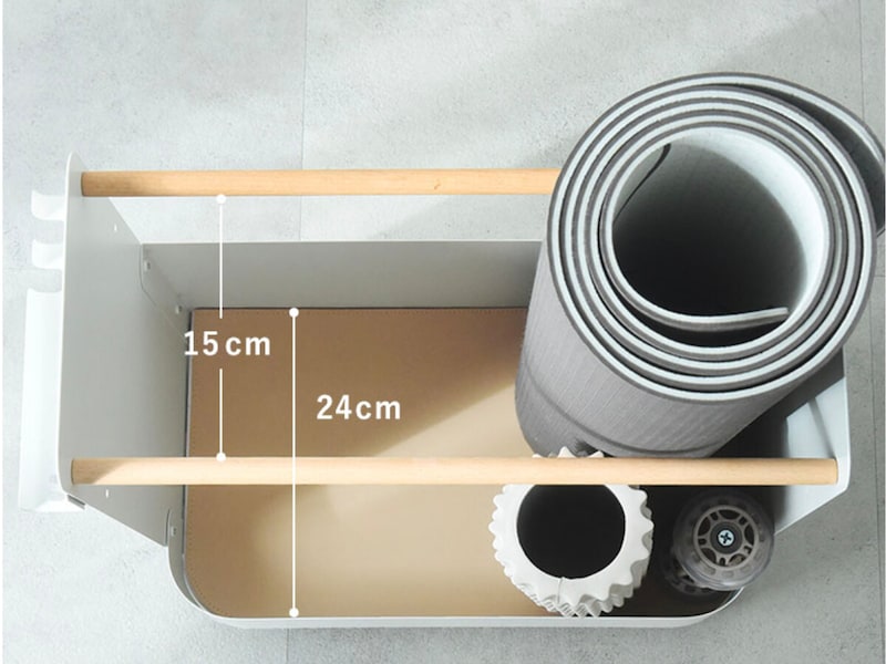 「やるぞ！」と思ったらすぐ取れるフィットネス収納。スタッフが実際に使ってみました