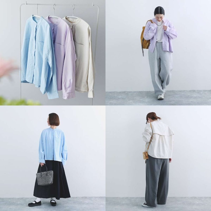 色であそぶ春の装い。後ろ姿に隠れたヒミツあり、風通しのいいブラウス届きました