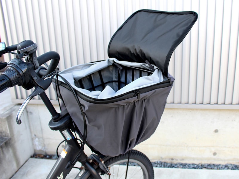 もう前カゴから荷物があふれない!自転車派ママの即戦力「拡張できるカゴカバー」