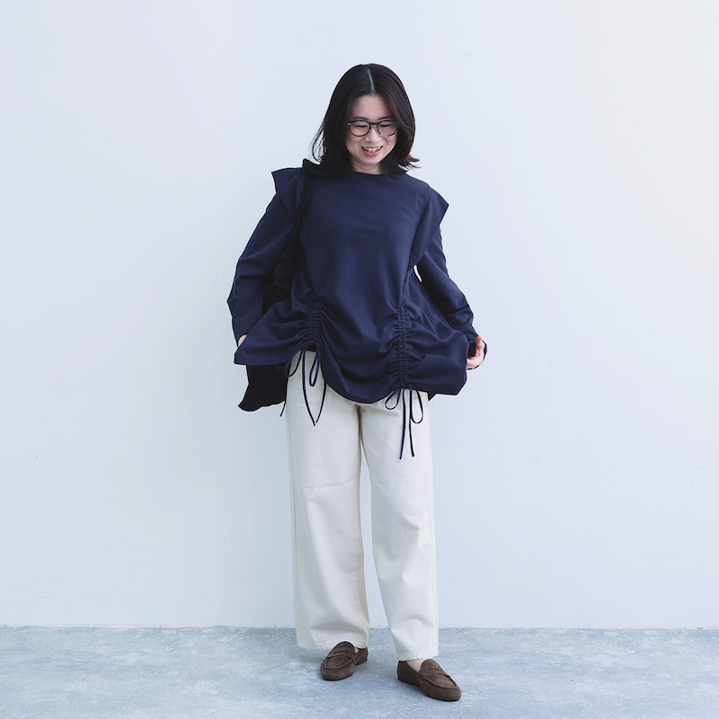 コットン100％さらっと快適ワイドが登場！ルーズに見えない楽ちんパンツをスタッフが試着