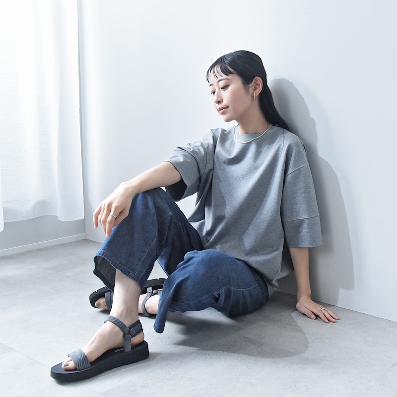 コットン100％さらっと快適ワイドが登場！ルーズに見えない楽ちんパンツをスタッフが試着