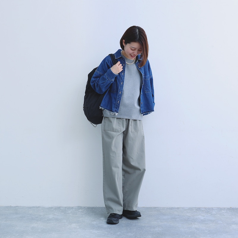 コットン100％さらっと快適ワイドが登場！ルーズに見えない楽ちんパンツをスタッフが試着