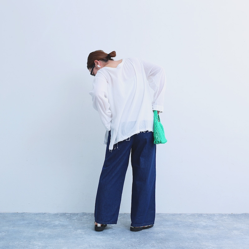 コットン100％さらっと快適ワイドが登場！ルーズに見えない楽ちんパンツをスタッフが試着