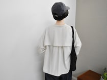 外時間が楽しみになる、隠れメッシュで快適に過ごせるバンドカラーシャツ