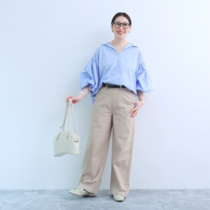 ナチュラル服を着回したい。コットンリネンでさらり快適、スタッフのイチ推し『ベイカーパンツ』