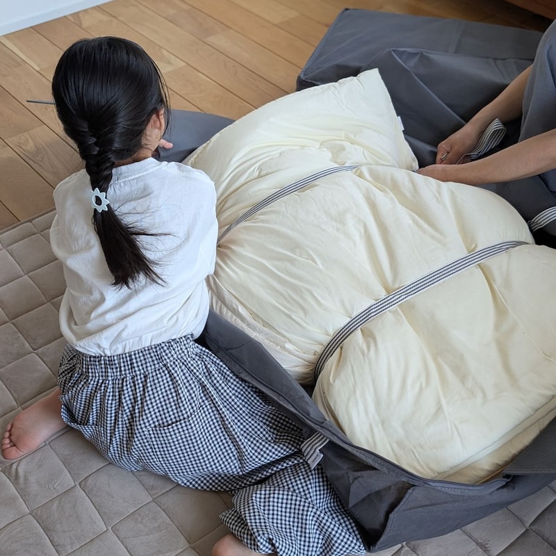 布団収納のストレスをまたひとつ解決！整理上手なインスタグラマーさんも褒めた『自立する』圧縮袋