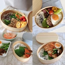600mlの小判型、ゆったり詰められて食洗機も可能な「曲げわっぱ弁当」で、暑い季節も安心＆美味しく