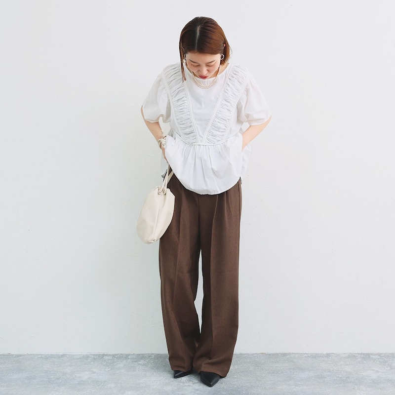 すっきり美ワイドで叶える、きちんと見え。スタッフいち推し、お仕事パンツを着回し