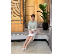 テレ朝・森山みなみアナ、爽やかグリーンで清楚な衣装！「いつも癒されてます」