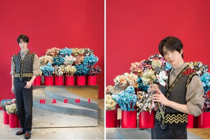 TOMORROW X TOGETHER・BEOMGYU、マルニ表参道に来場！最新ルックで「MARNI BLOOMS POP IN」を祝福