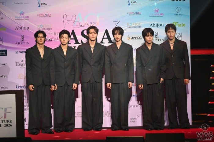 82MAJOR、アジア・ライジンググループ賞(男性部門)受賞！黒スーツでクールに登場〈ASIA CULTURE FESTIVAL 2026〉