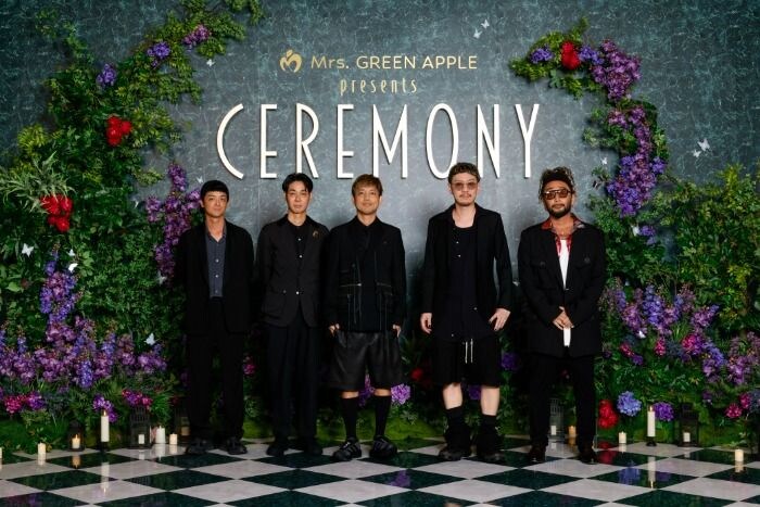 ORANGE RANGEがシックで存在感のあるモードなブラックコーデでグリーンカーペットに登場!<Mrs. GREEN APPLE presents『CEREMONY』>
