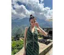 愛甲ひかり、骨格美が映えるリゾートコーデでファン魅了