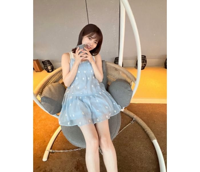 「声出ました！」谷尻萌、夏らしい爽やかでかわいいワンピース姿を披露「うは！可愛い」