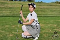 【動画】グラビアアイドル・蓼沼優衣、絶対領域で魅せる白×黒ミニスカゴルフウェアで意気込みを語る＜PLATINUM GOLF＞