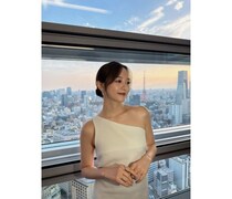 森香澄、東京タワーを背に華やかなワンショルダードレス姿！今夜放送の『しゃべくり007』出演を告知