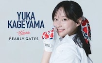 俳優の影山優佳が春のムードが漂うキャッチーなりんご柄ウエアで登場！パーリーゲイツの人気コンテンツvol.1が公開！