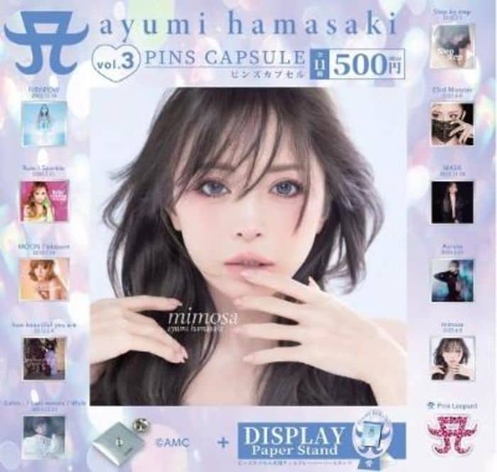 浜崎あゆみの名盤ジャケットがピンズに!全33種のカプセルトイ発売、東名阪でPOP UP開催