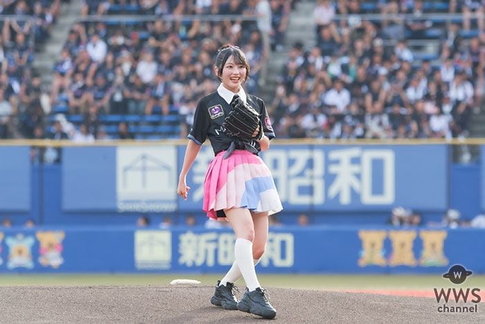【動画】AKB48・佐藤綺星、ZOZOマリンでセレモニアルピッチで登場！ ＜BLACK SUMMER WEEK supported by クーリッシュ＞